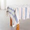 Aden Blue Cotton Tablecloth 96x54